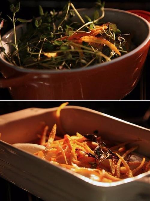 Мы рекомендуем сервировать со свежей руколой - вообще универсальная травка. 05