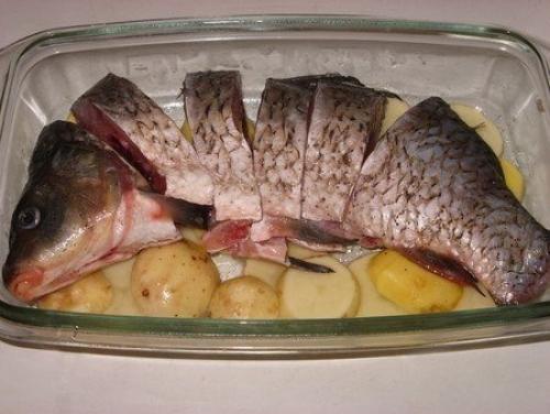 Карп, запеченный с овощами. 01 Карп, запеченный с овощами. 01