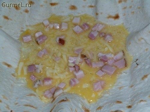 Ёка - гениальный сырный омлет в лаваше. 04