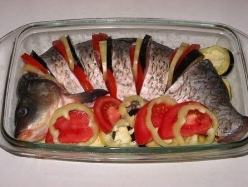 Карп, запеченный с овощами. 02 Карп, запеченный с овощами. 02