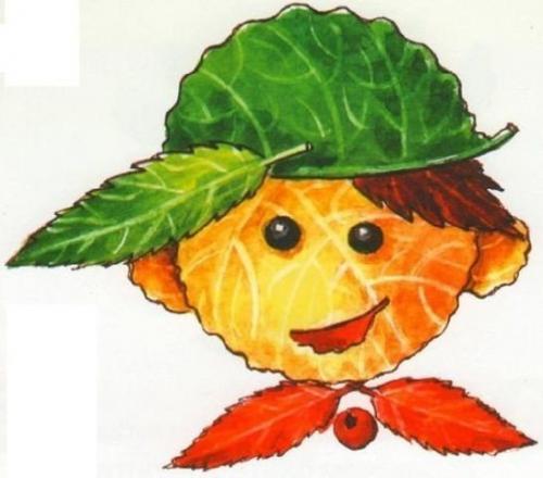 Подделки.  Из осенних листьев. 04