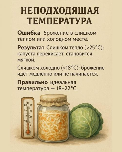 Почему капуста получается мягкой, горчит или не Идёт? 04