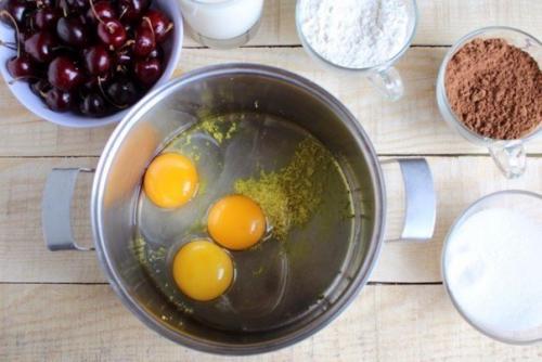 Шоколадный клафути с черешней. 02 Шоколадный клафути с черешней. 02