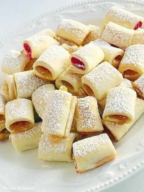 Фруктовые полосочки.

125 г сливочного масла, мягкого.
