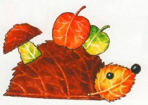 Подделки.  Из осенних листьев.