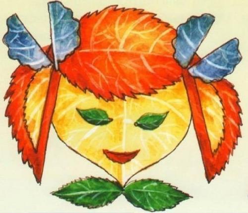 Подделки.  Из осенних листьев. 06