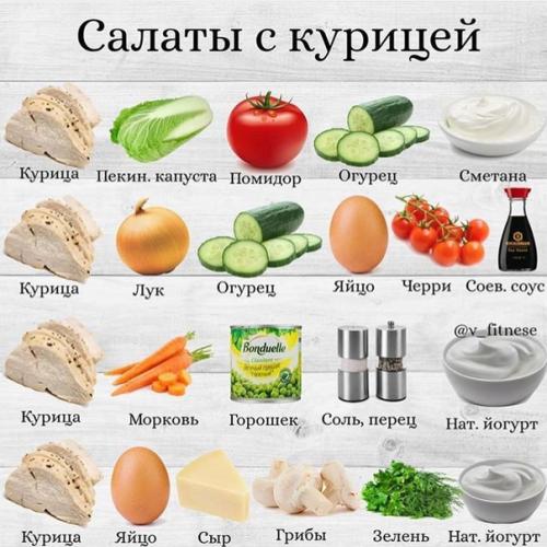 Варианты супер - быстрых и вкусных салатов на любой вкус. 02