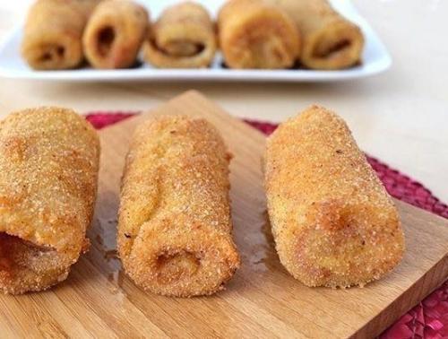 Жареные рулетики из хлеба. 09 Жареные рулетики из хлеба. 09