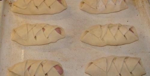 Сосиска с картофелем в тесте. 04 Сосиска с картофелем в тесте. 04