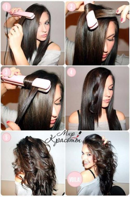 Мы делаем кудряшки при помощи утюжка. Мы делаем кудряшки при помощи утюжка.