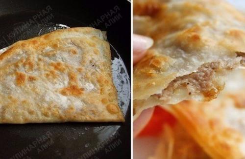 Ленивые чебуреки.  Получилось настолько вкусно, что даже не ожидала!