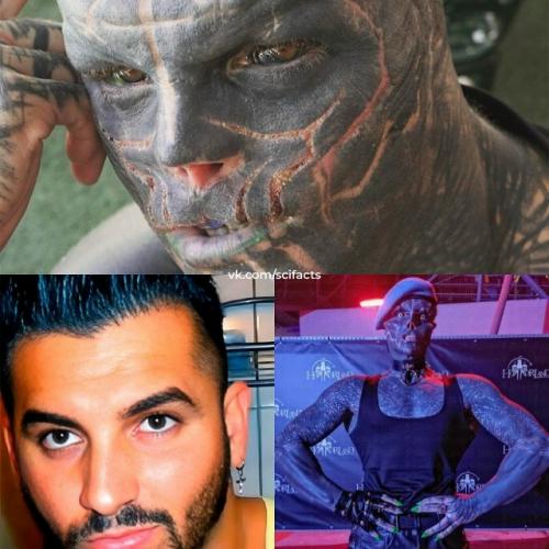 Объявивший себя Черным Пришельцем мужчина показал фото без Тату на лице.