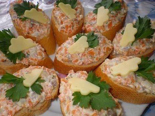 Подборка бутербродов для новогоднего стола.