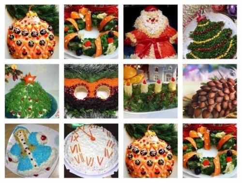 10 новогодних салатиков. 10 новогодних салатиков.