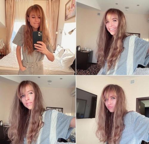 Мирослава Карпович вертикальный шпагат в коридоре поезда показала. 02