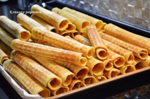 Тонкие хрустящие вафли (любимый рецепт.