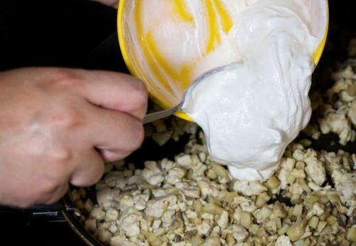 Шампиньоны с курицей и сыром. 04 Шампиньоны с курицей и сыром. 04