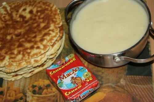 Торт со сгущенкой на сковороде. 05