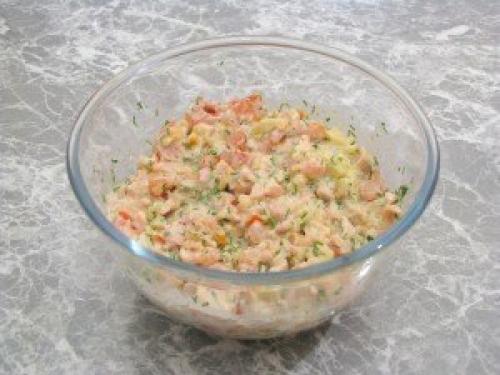 Фаршированный картофель.  Ингредиенты: 03