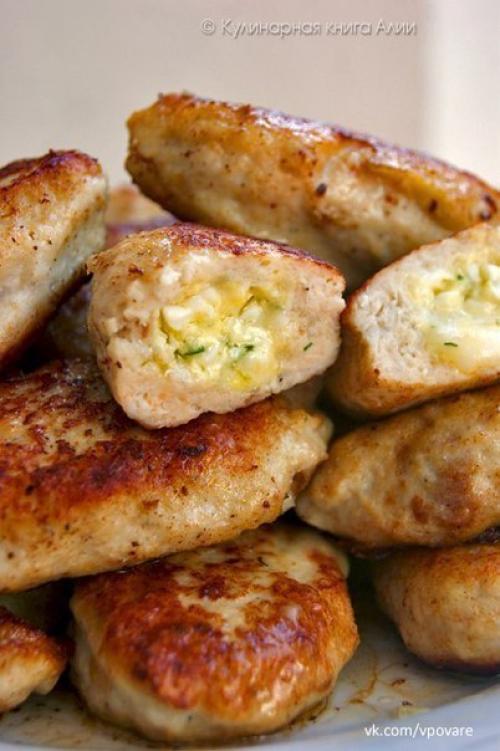Котлеты с очень вкусной начинкой!