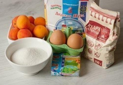 Бисквитный абрикосовый пирог. 01