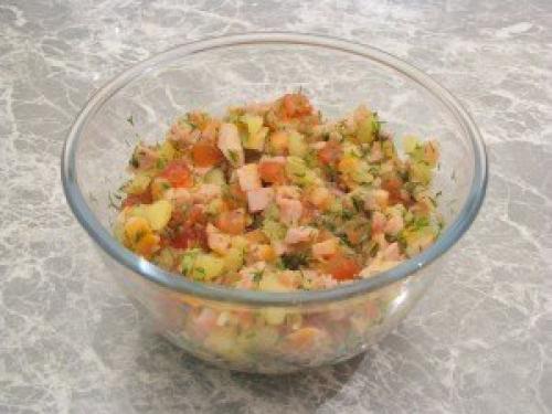 Фаршированный картофель.  Ингредиенты: 02