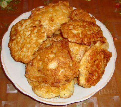 Куриные оладьи.   Ингредиенты: