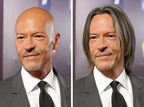 В том случае, если бы у наших знаменитых мужчин были бы длинные волосы! 04