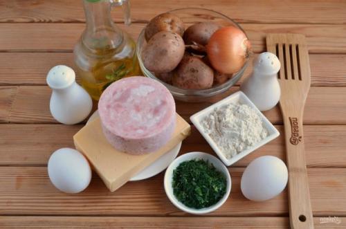 Дранички с ветчиной, сыром и зеленью. 01 Дранички с ветчиной, сыром и зеленью. 01