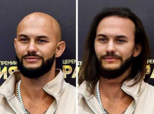 В том случае, если бы у наших знаменитых мужчин были бы длинные волосы! 08