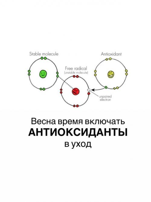 Важно понимать, что в средстве должны присутствовать несколько антиоксидантов. 
