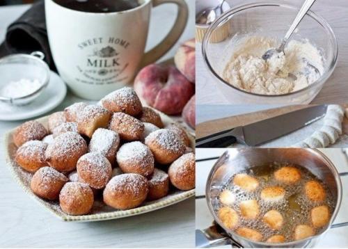 Творожные пончики на скорую руку. Творожные пончики на скорую руку.