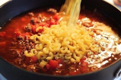 Макароны Чизбургер. Ингредиенты: 03 Макароны Чизбургер. Ингредиенты: 03