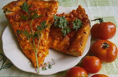 Пицца с ветчиной по-итальянски. Пицца с ветчиной по-итальянски.