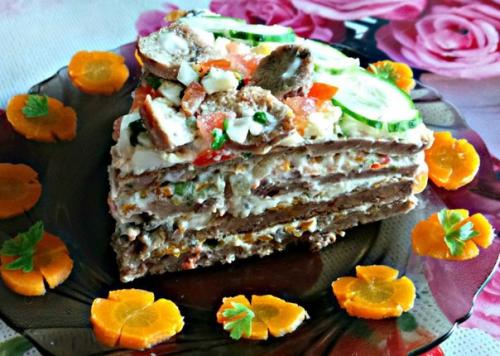 Печёночный торт, вкуснятина, ещё один потрясающий рецепт. 02 Печёночный торт, вкуснятина, ещё один потрясающий рецепт. 02