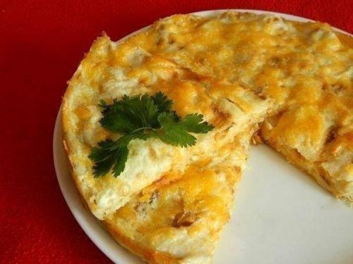 Пирог из лаваша с сыром.