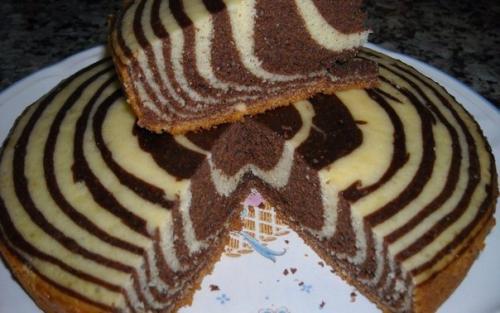 Пирог Зебра в мультиварке. Пирог Зебра в мультиварке.