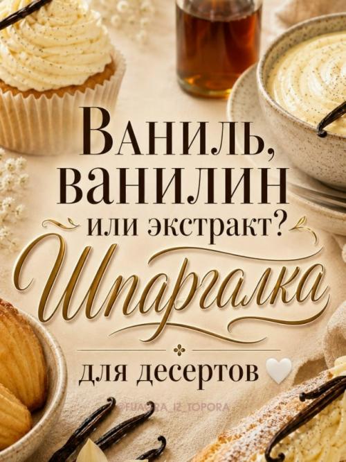 Ваниль, ванилин, ванильный сахар, экстракт, эссенция ….

