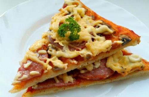 Пицца из теста на кефире. 05