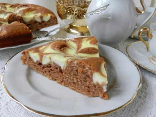 Творожный пирог с какао. Творожный пирог с какао.