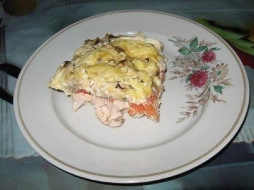 Куриная запеканка с грибами. 05 Куриная запеканка с грибами. 05