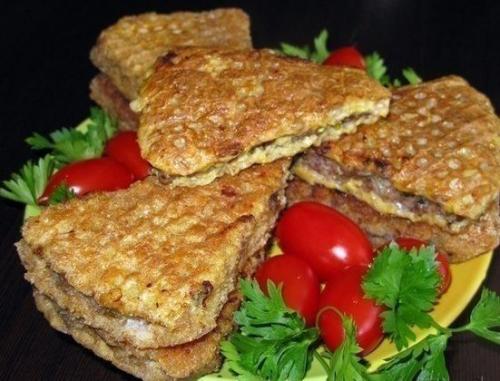 Треугольные котлетки.  Ингредиенты: