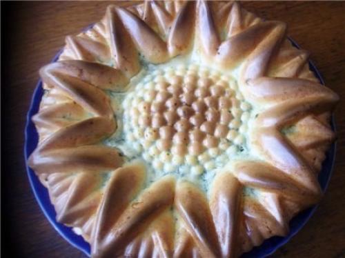 Быстрый заливной пирог с яйцом и зеленью.