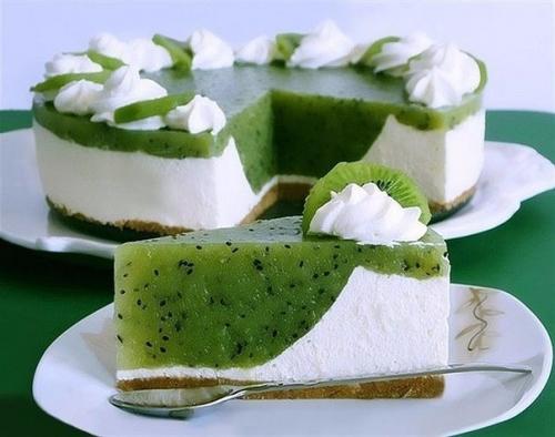 Освежающий киви чизкейк.