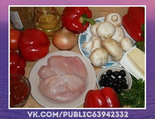 Восхитительный рецепт.  Перцы, фаршированные курицей и грибами. 01