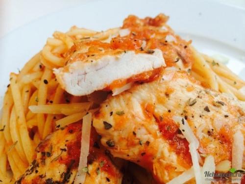 Спагетти с курицей в томатном соусе. 01 Спагетти с курицей в томатном соусе. 01