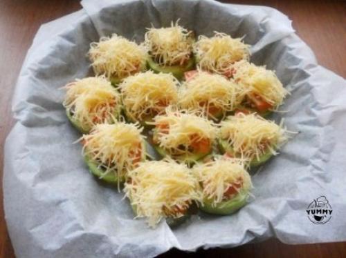 Кабачки запечённые с шампиньонами. 05