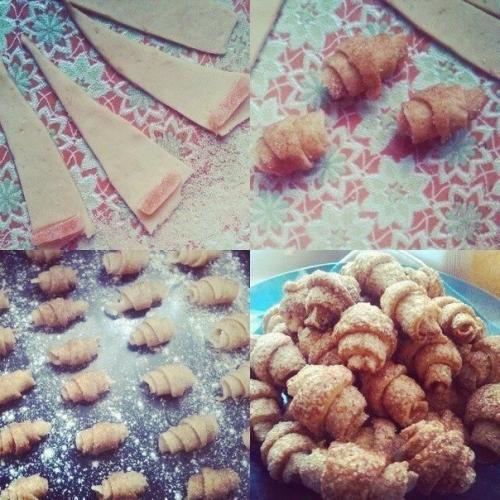 Cахарные рогалики. Ингредиенты: 01 Cахарные рогалики. Ингредиенты: 01