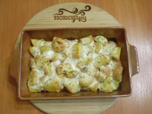 Картошка под чесночным соусом в духовке. 07