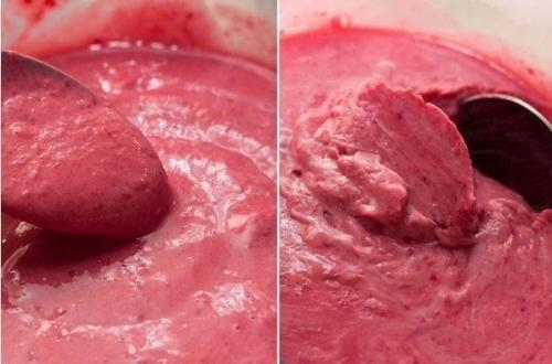 Сливочное малиновое мороженое. 02 Сливочное малиновое мороженое. 02